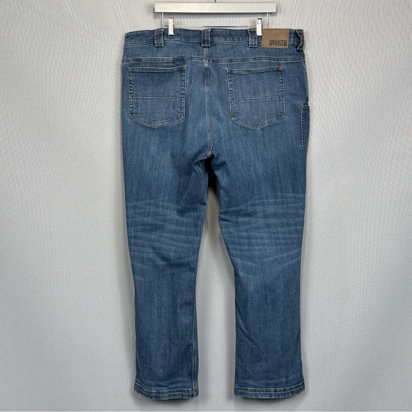 Duluth Trading Co Jeans Men 42x32 Blue Ballroom Double Flex Relaxed Fit Denim - Picture 2 of 10